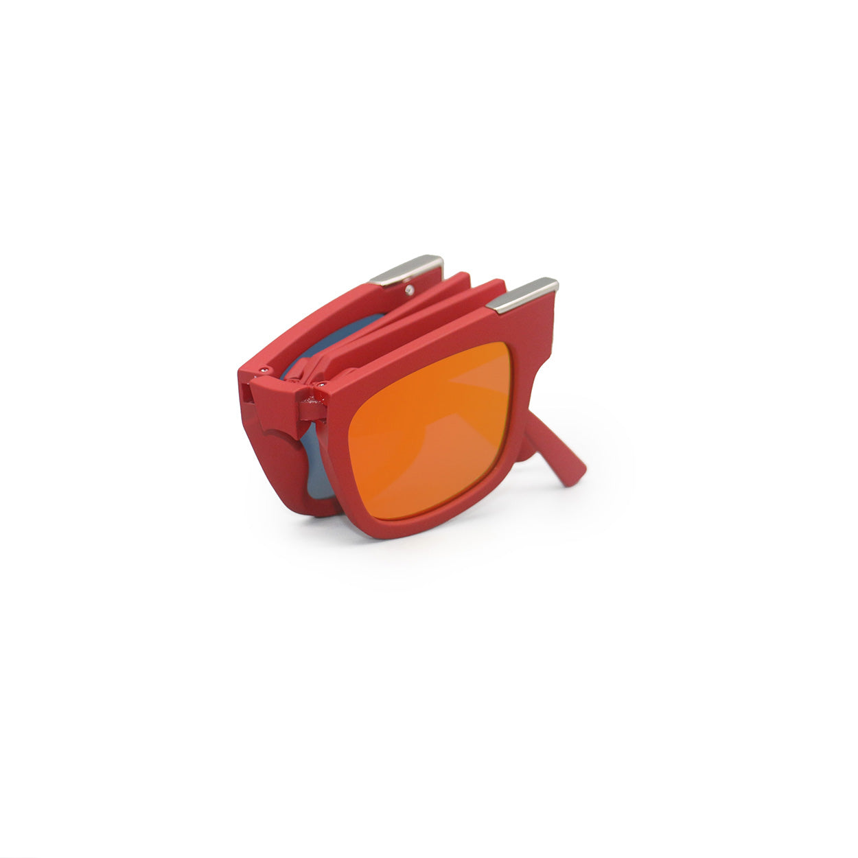 Fold It Mirrored Red Prescription Glasses - Stylish & Lightweight Eyewear for Reading, Driving, and Outdoor Activities