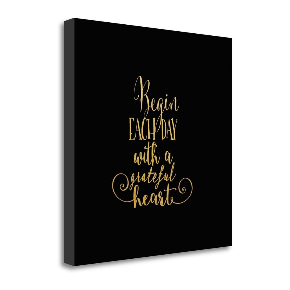 Begin Each Day Arrow by Tara Moss - Premium Fine Art Giclee Print on Gallery Wrap Canvas, Ready to Hang Wall Decor - Perfect for Living Room, Bedroom & Office Inspiration