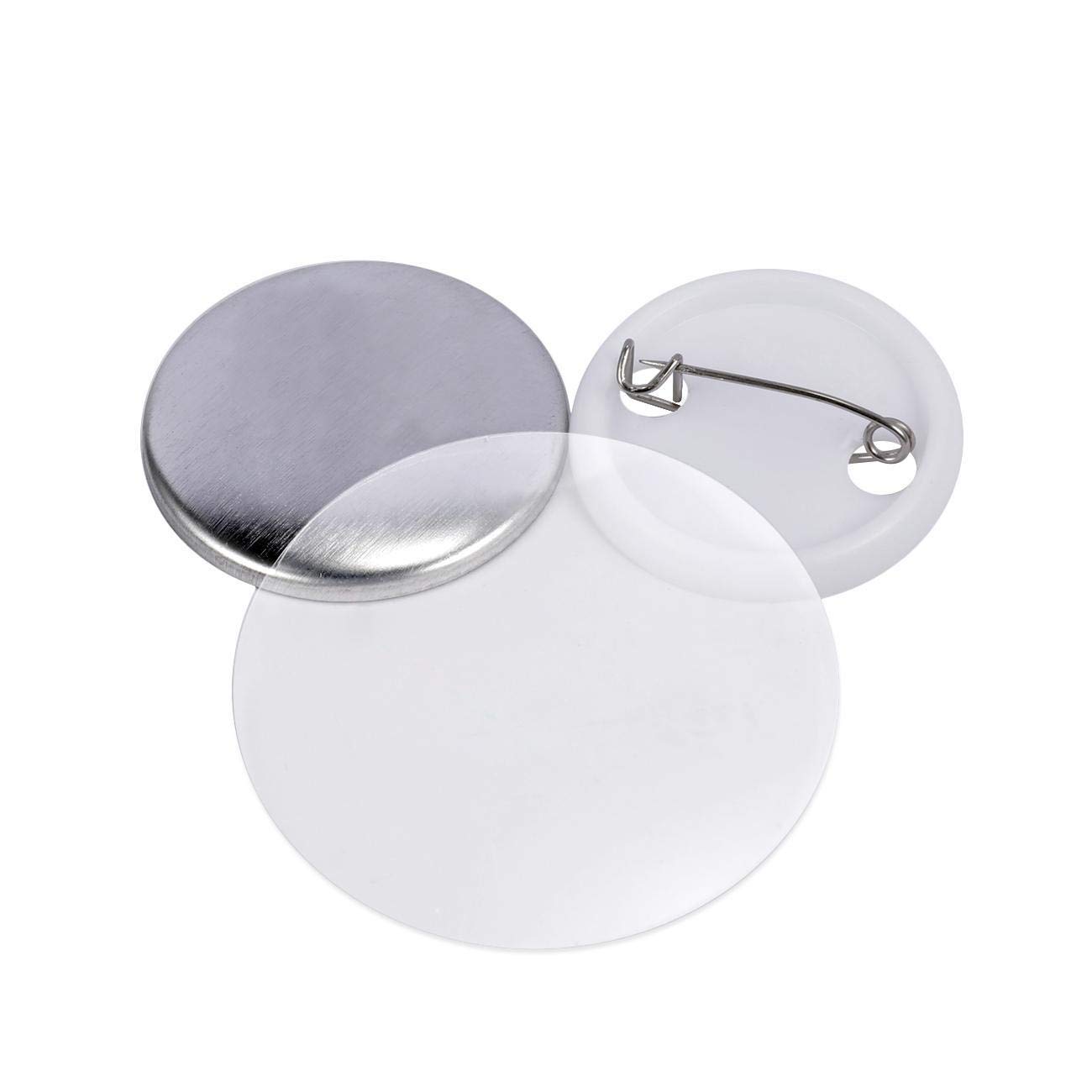 BEAMNOVA 32mm (1-1/4 inch) Button Badge Maker Machine Kit with 1500 Button Parts & Circle Cutter - DIY Custom Pin Badges for Events, School Projects, Fundraisers & Promotional Gifts