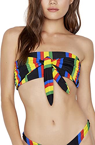 Bandeau W/ Front Knot - Island Stripes