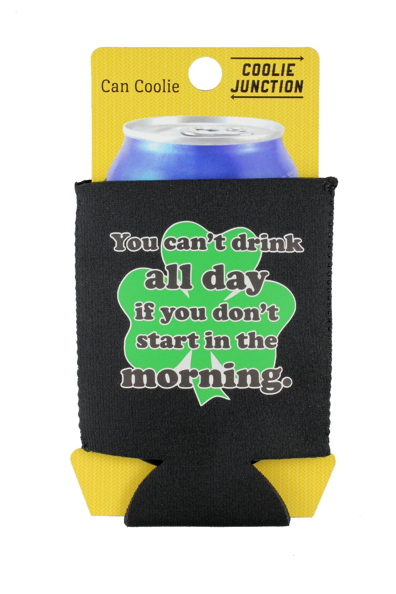 Collapsible Can Coolie - Insulated Drink Sleeve for Beer & Soda - Reusable & Portable - Perfect for Camping, BBQs, and Beach Parties (Black)