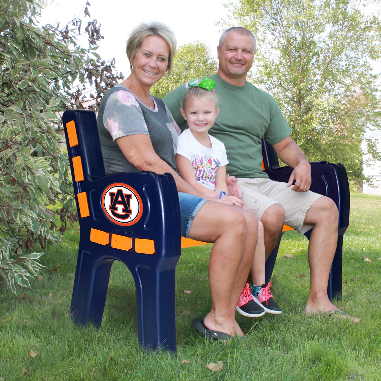 Officially Licensed NCAA Auburn Tigers Park Bench - Durable Outdoor Furniture for Game Day, Tailgating & Backyard Decor