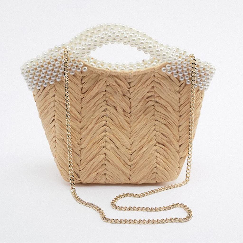 Handmade Rattan Straw Tote Bag for Beach & Travel