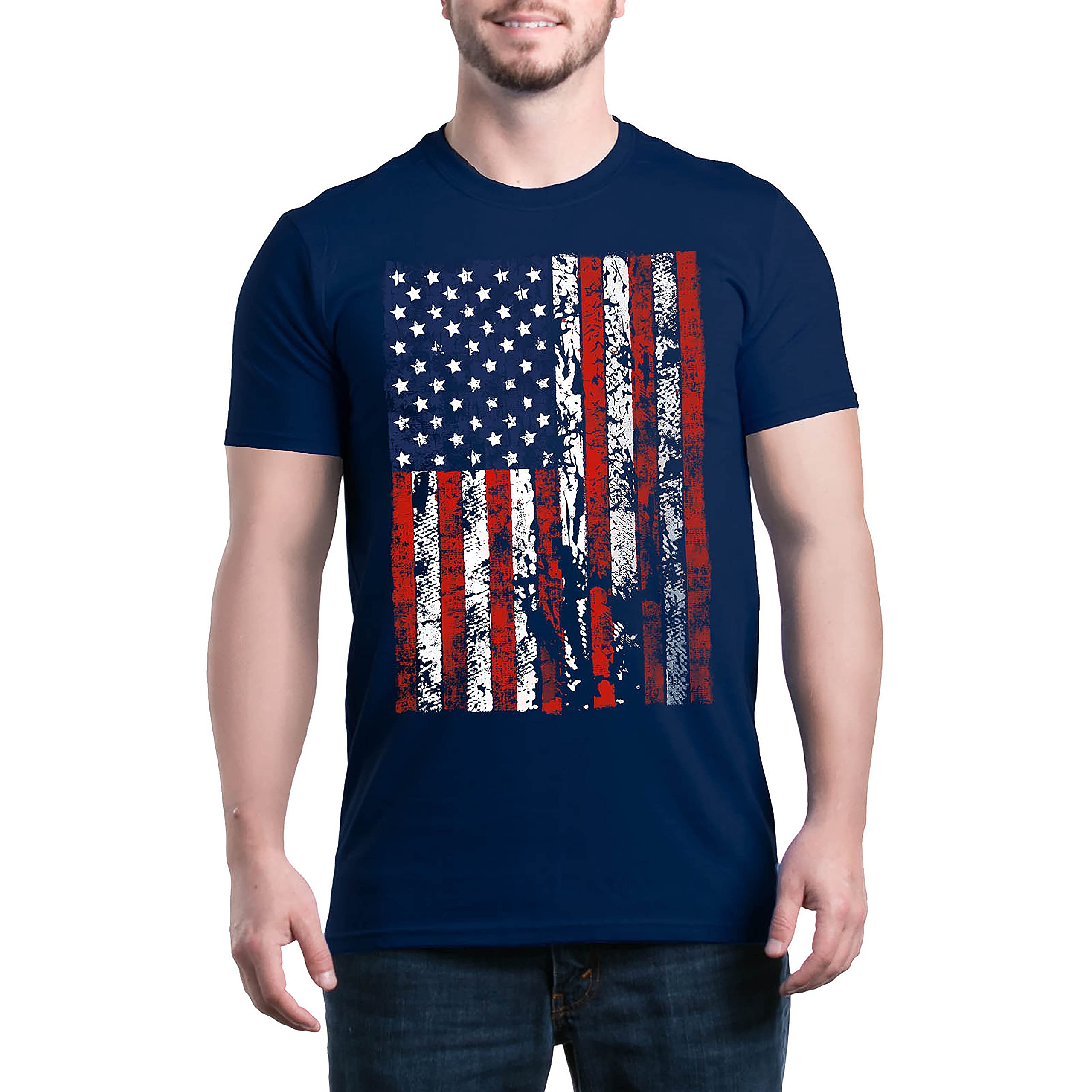USA Flag T-Shirt - Patriotic American Flag Graphic Tee for Men & Women - Perfect for 4th of July, Memorial Day & Veterans Day Celebrations