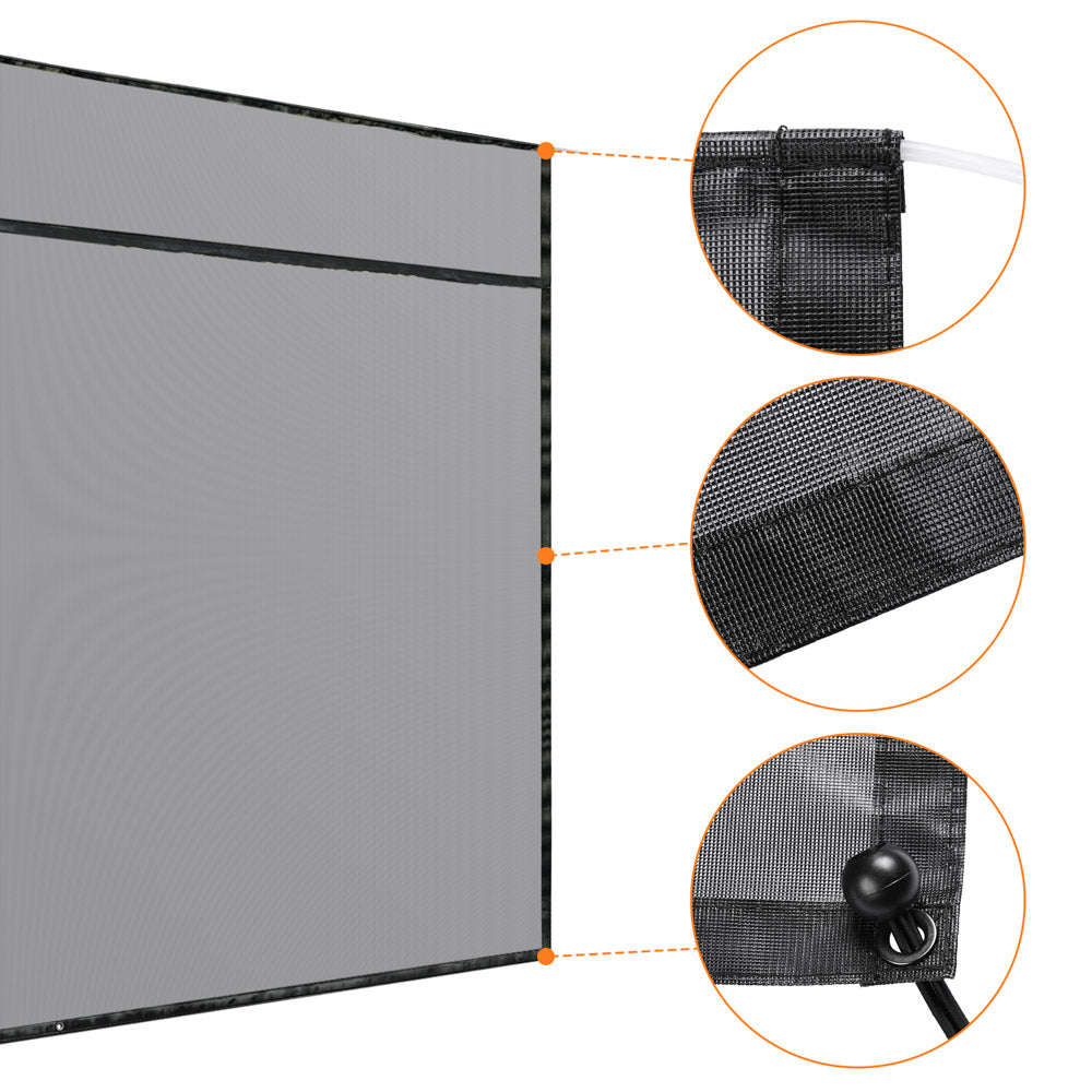 TheLAShop RV Awning Shade Screen with Heavy-Duty Zipper - 15' Wide x 6' High Universal Fit for Trailers - Durable Mosquito Netting for Outdoor Protection | Perfect for Camping, Road Trips & Outdoor Relaxation
