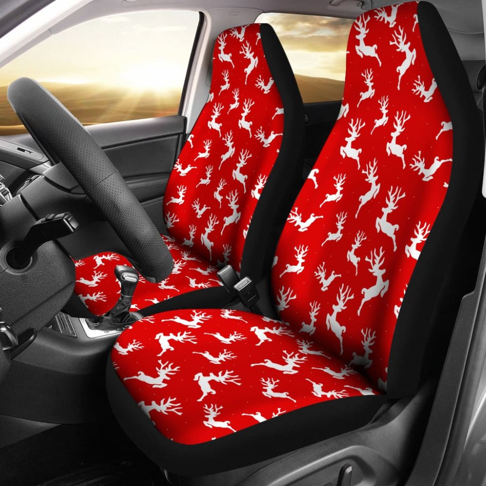 Best Christmas Reindeer Car Seat Covers - Perfect Holiday Gift for Car Lovers (210601) | Great for Winter Road Trips & Festive Decorations