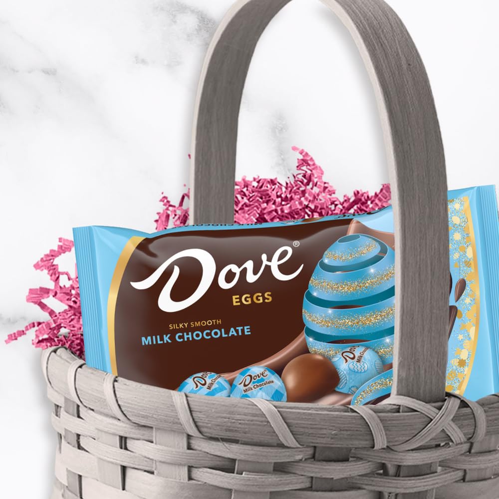 DOVE Easter Eggs Milk Chocolate Candy Assortment - 8.87 oz Bag - Perfect for Easter Baskets, Party Favors & Holiday Treats