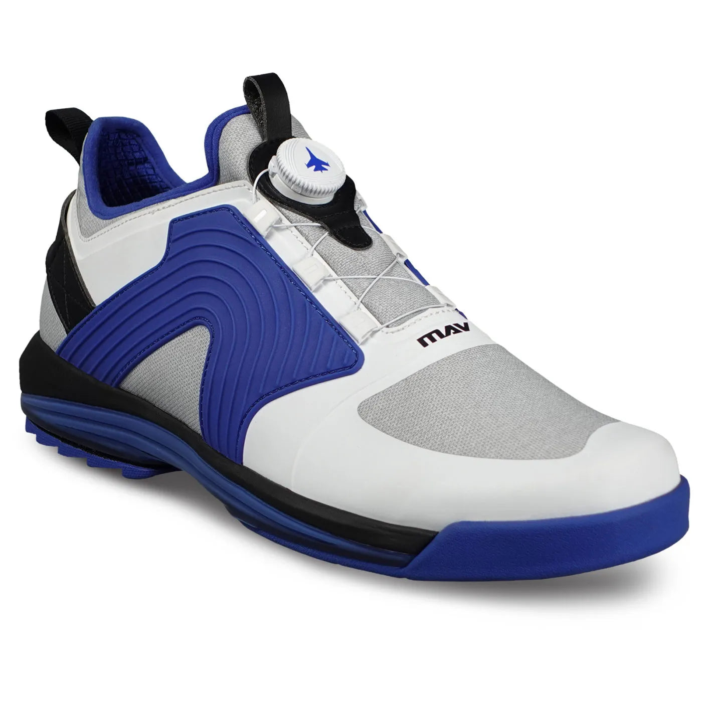 KR Maverick Right Hand Men's Bowling Shoes - White, Blue, Black | Comfortable & Durable for League Play & Casual Bowling