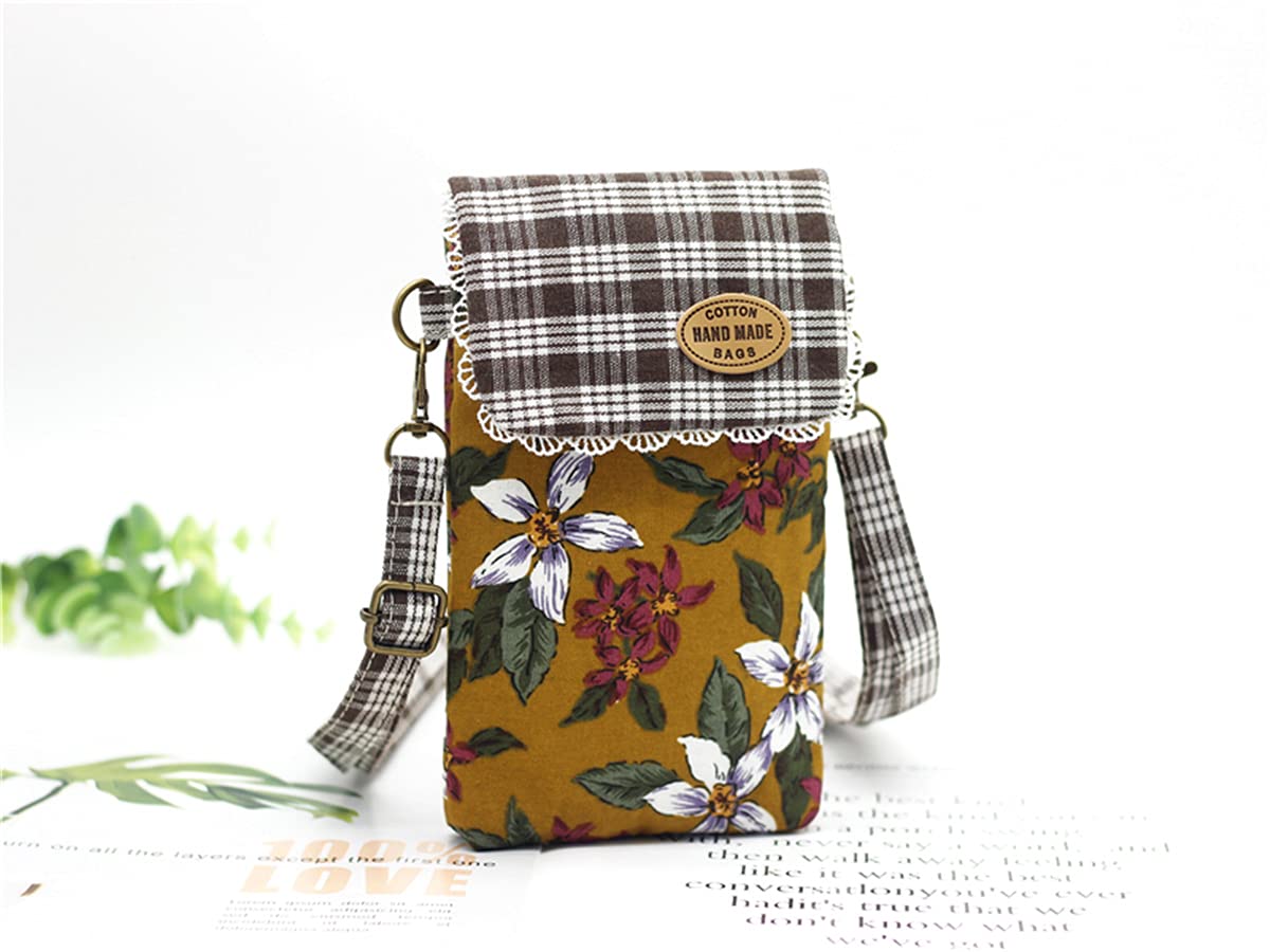 Handmade Cotton Crossbody Shoulder Bag for Women - Floral Pattern Bohemian Purse for Teens & Youth | Perfect for School, Travel & Casual Outings