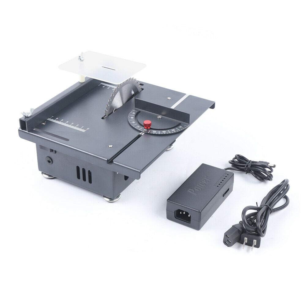 24V Mini Table Saw - Adjustable Speed Portable Woodworking Tool for DIY & Wooden Models