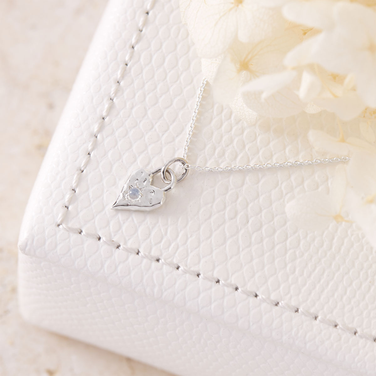 Moonstone Heart Necklace for Women - Elegant Sterling Silver Jewelry Gift for Her | Perfect for Valentine's Day, Anniversary & Romantic Occasions