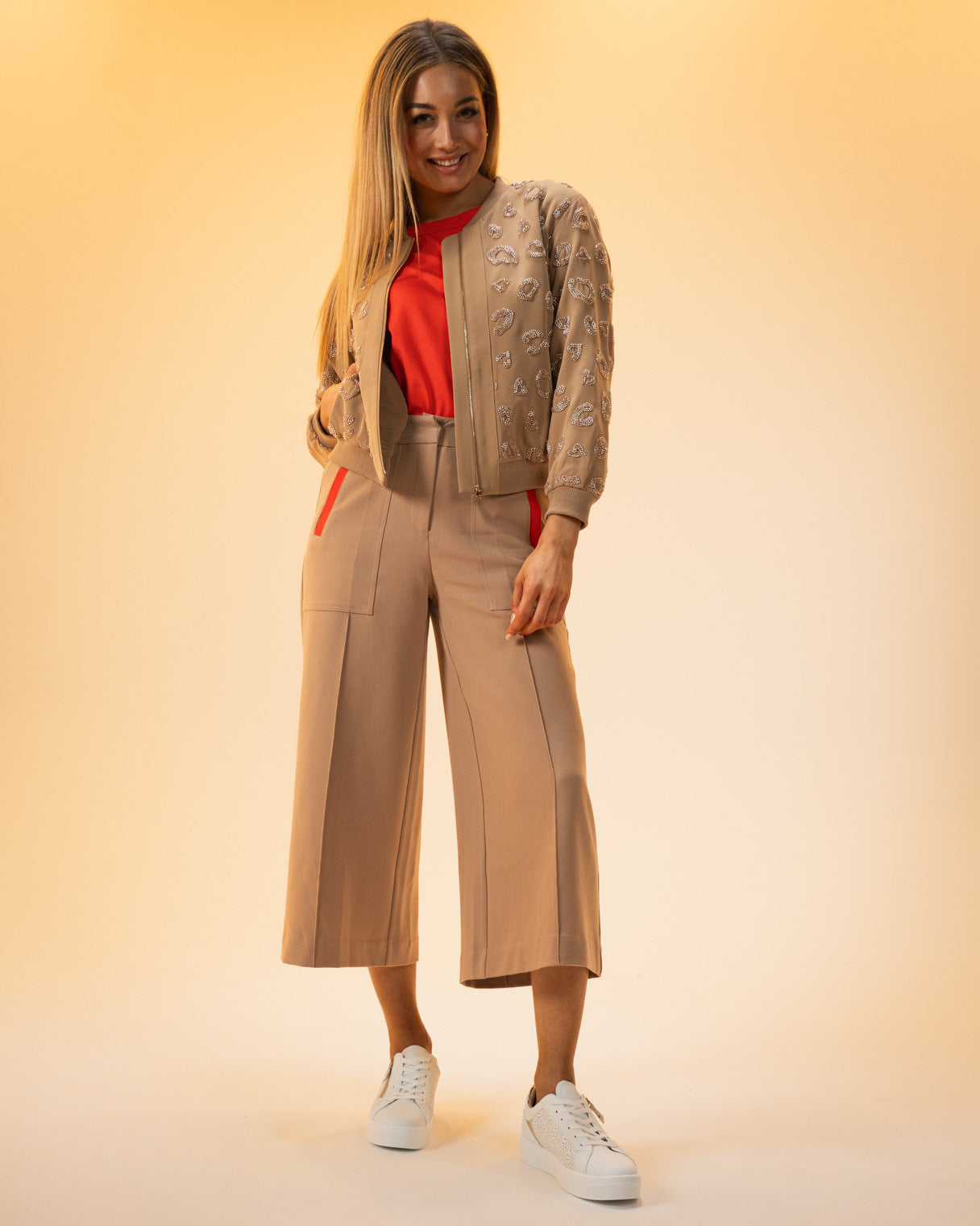 Dahlia Bomber Jacket for Women - Soft Taupe Lightweight Coat - Perfect for Casual Outfits, Travel & Fall Layering