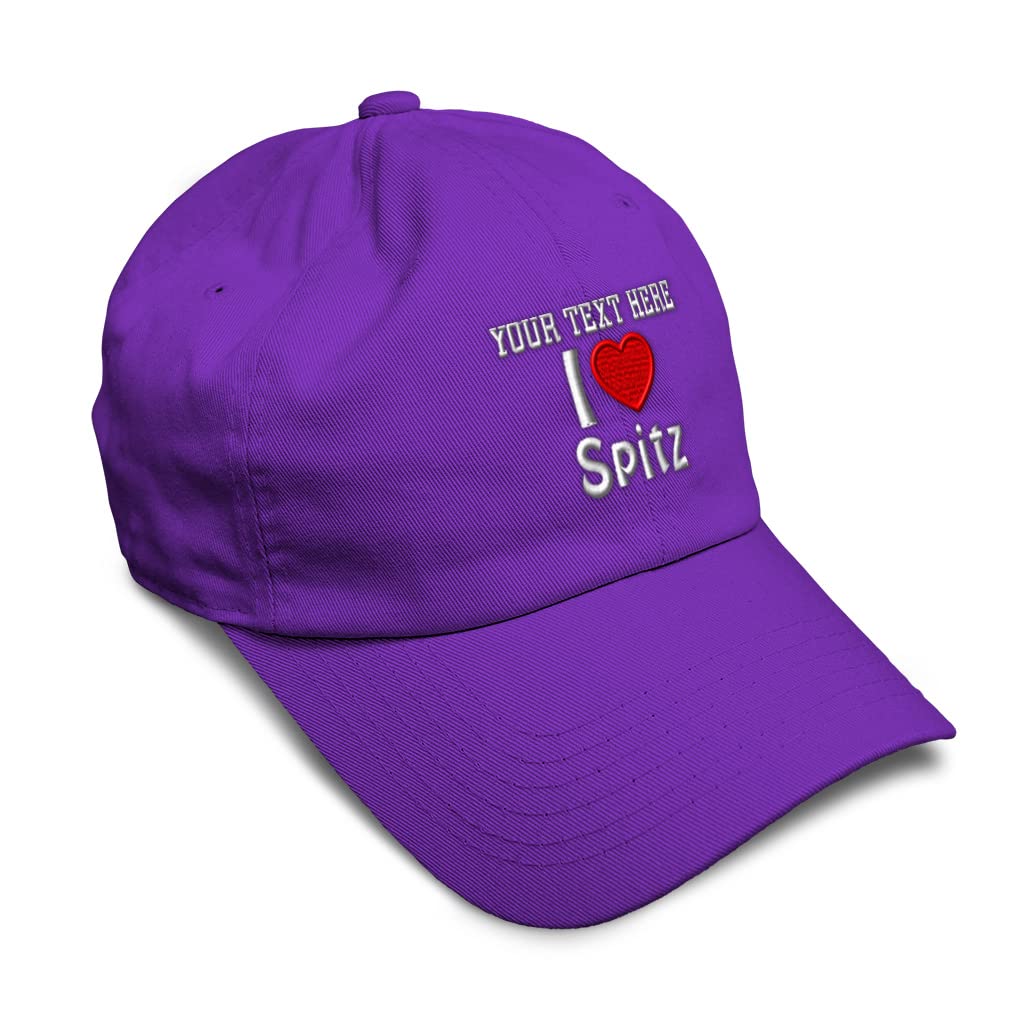 Soft Baseball Cap with (Love) Spitz Red Heart - Pet Lovers Dad Hat for Men & Women - Perfect for Dog Walks, Outdoor Activities & Casual Wear
