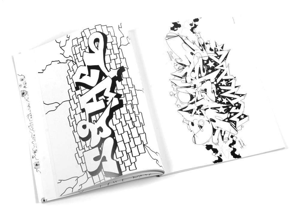 Graffiti Coloring Book for Adults & Teens - Urban Street Art Designs to Color | Stress Relief & Creative Fun