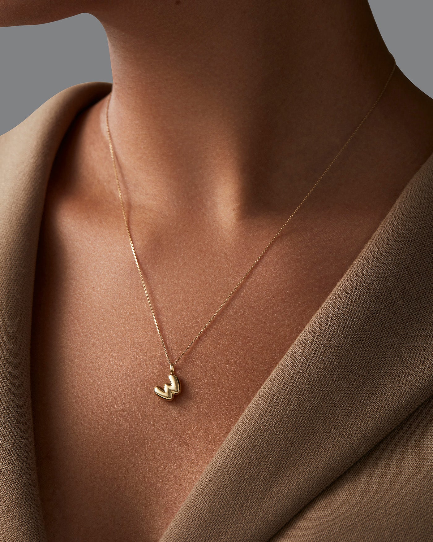14K Gold Bubble Letter Necklace - Personalized Initial Pendant for Women - Elegant Layering Jewelry Gift for Her - Perfect for Everyday Wear, Date Nights & Special Occasions