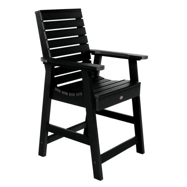 Weatherly 5-Piece Square Counter Height Outdoor Dining Set - Patio Bistro Table and Chairs for Backyard, Garden, Deck or Poolside Dining