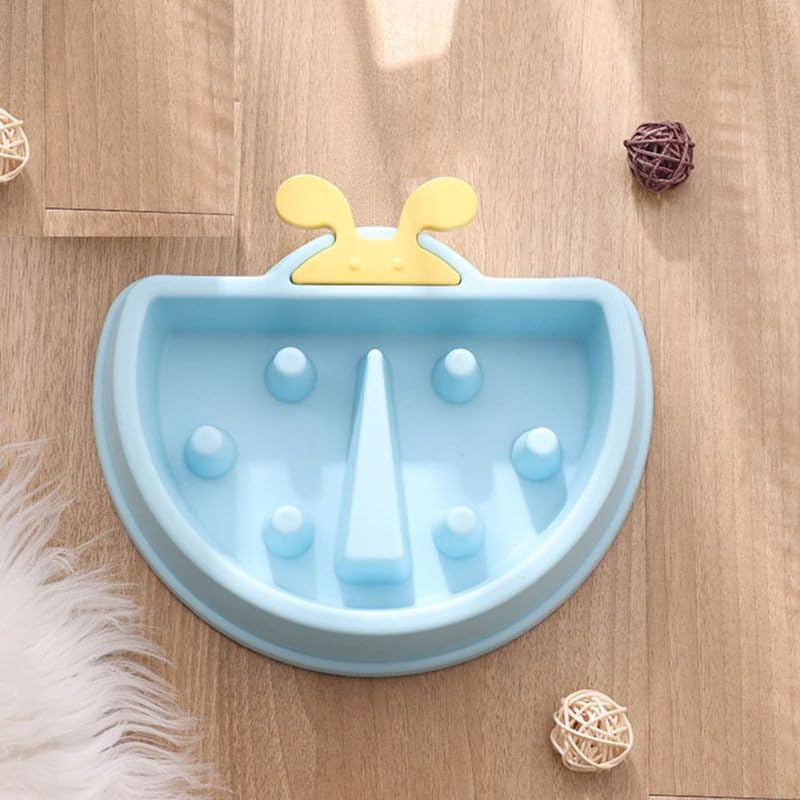 PSK PET MART Random Color Butterfly Slow Feeder Dog Bowl - Anti-Choking Pet Food & Water Dish, Plastic Puzzle Feeder for Small & Medium Dogs - Perfect for Mealtime Fun and Portion Control