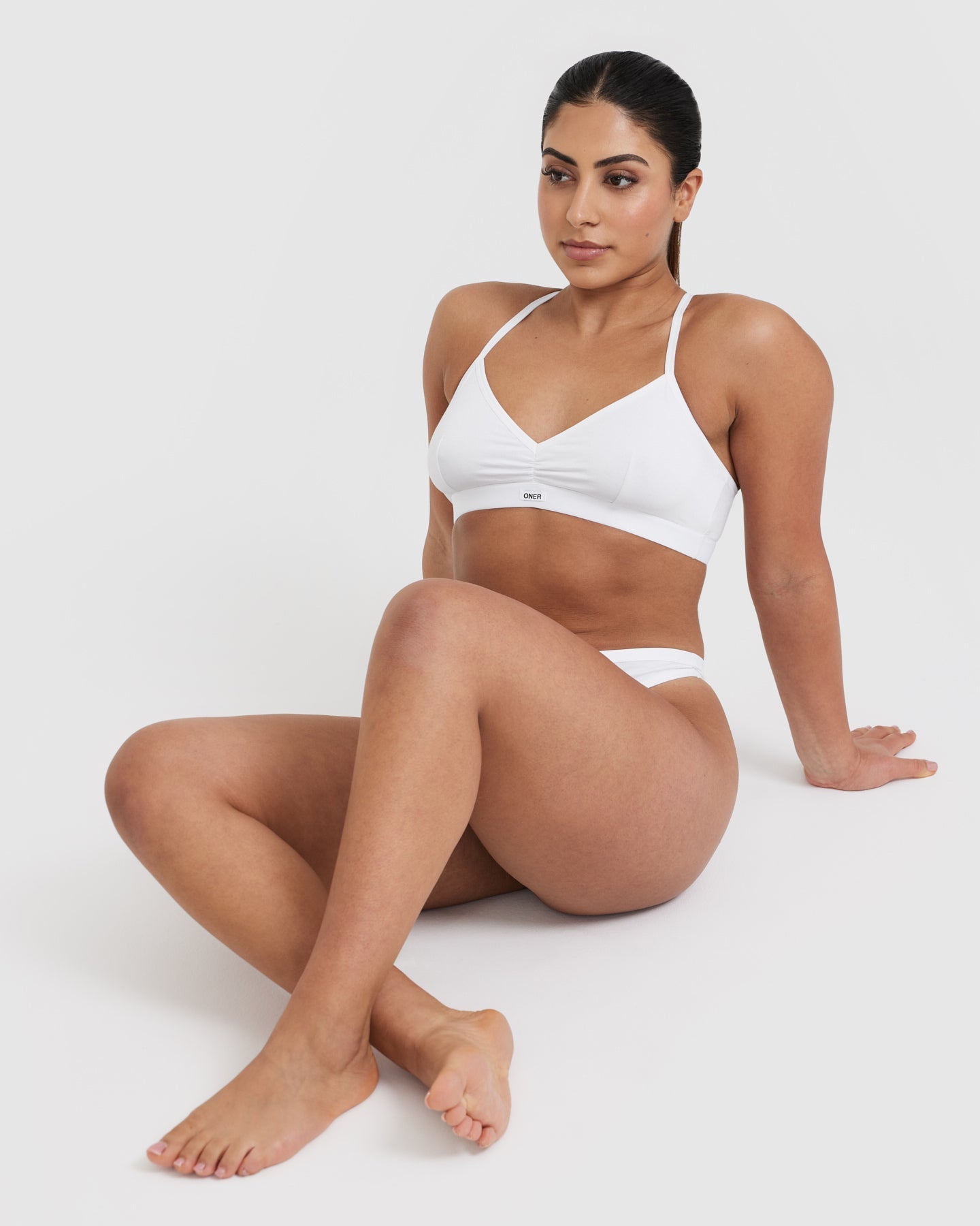 Soft Classic Bralette for Women - Comfortable Wireless Lace Bra in White | Perfect for Yoga, Sleepwear and Everyday Wear