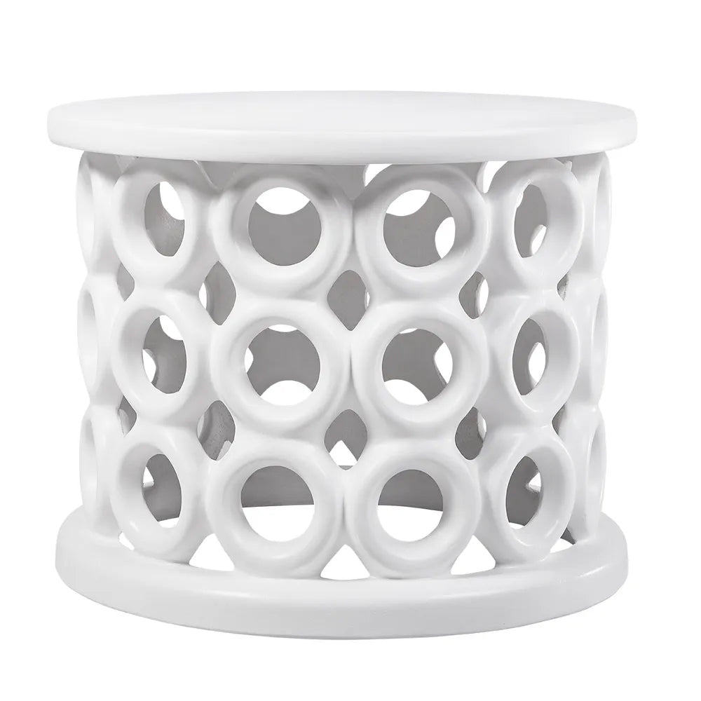 Bilgola Concrete Outdoor Side Table - Modern Patio Furniture for Garden, Poolside & Balcony Decor