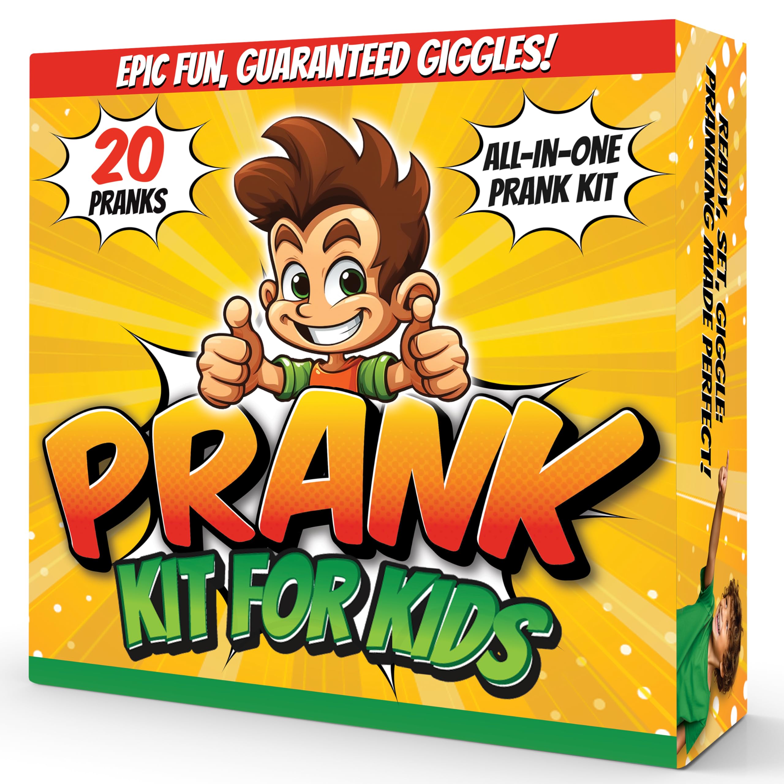 20 Ultimate Practical Jokes & Pranks Kit for Kids - Funny Gag Toys Gift Set Box for Birthday Parties, Halloween Tricks & Family Fun