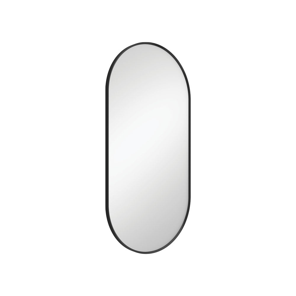 Fienza FMP4590B Empire Matte Black Framed Wall Mirror 45x90cm - Elegant Bathroom Vanity Mirror, Bedroom Decor & Entryway Statement Piece