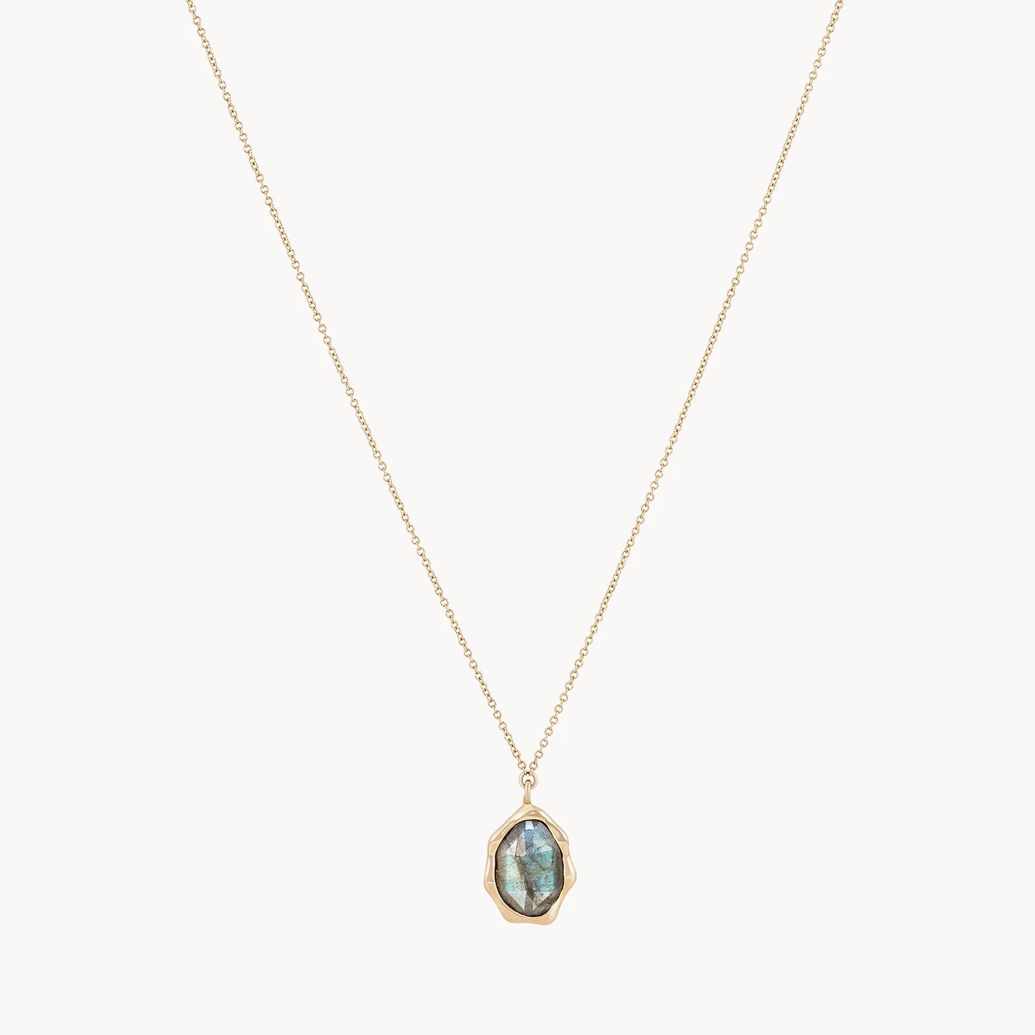 Labradorite Mood Necklace – Genuine Stone Jewelry for Emotional Balance & Healing | Perfect for Meditation, Yoga & Stress Relief
