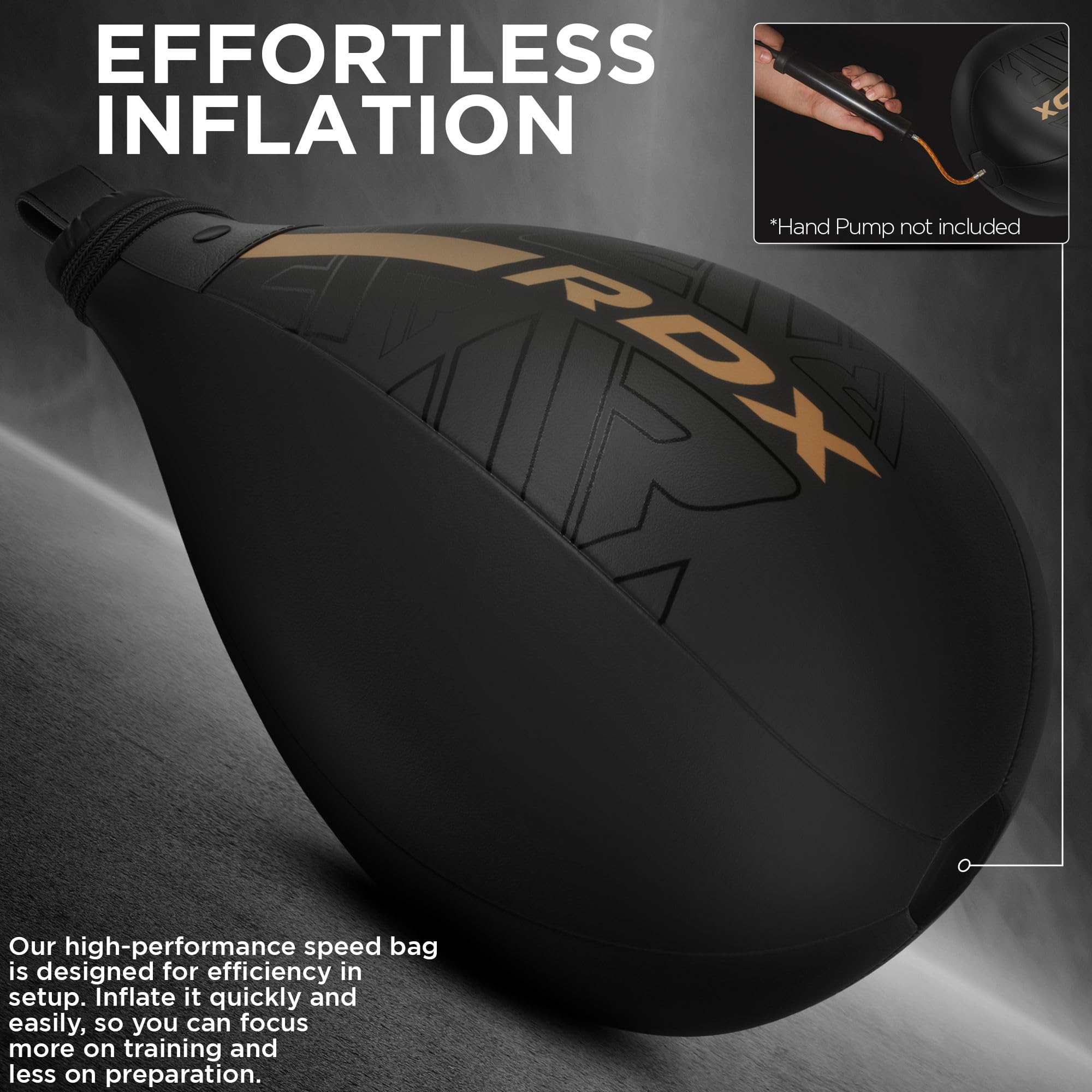 RDX Speed Bag Boxing Ball and Swivel Set - Premium Maya Hide Leather Punching Bag for MMA, Muay Thai, Boxing Training | Includes Additional Bladder | Perfect for Home Gym, Martial Arts Workout & Cardio Exercise | Ideal for Fighters, Athletes & Fitness Enthusiasts