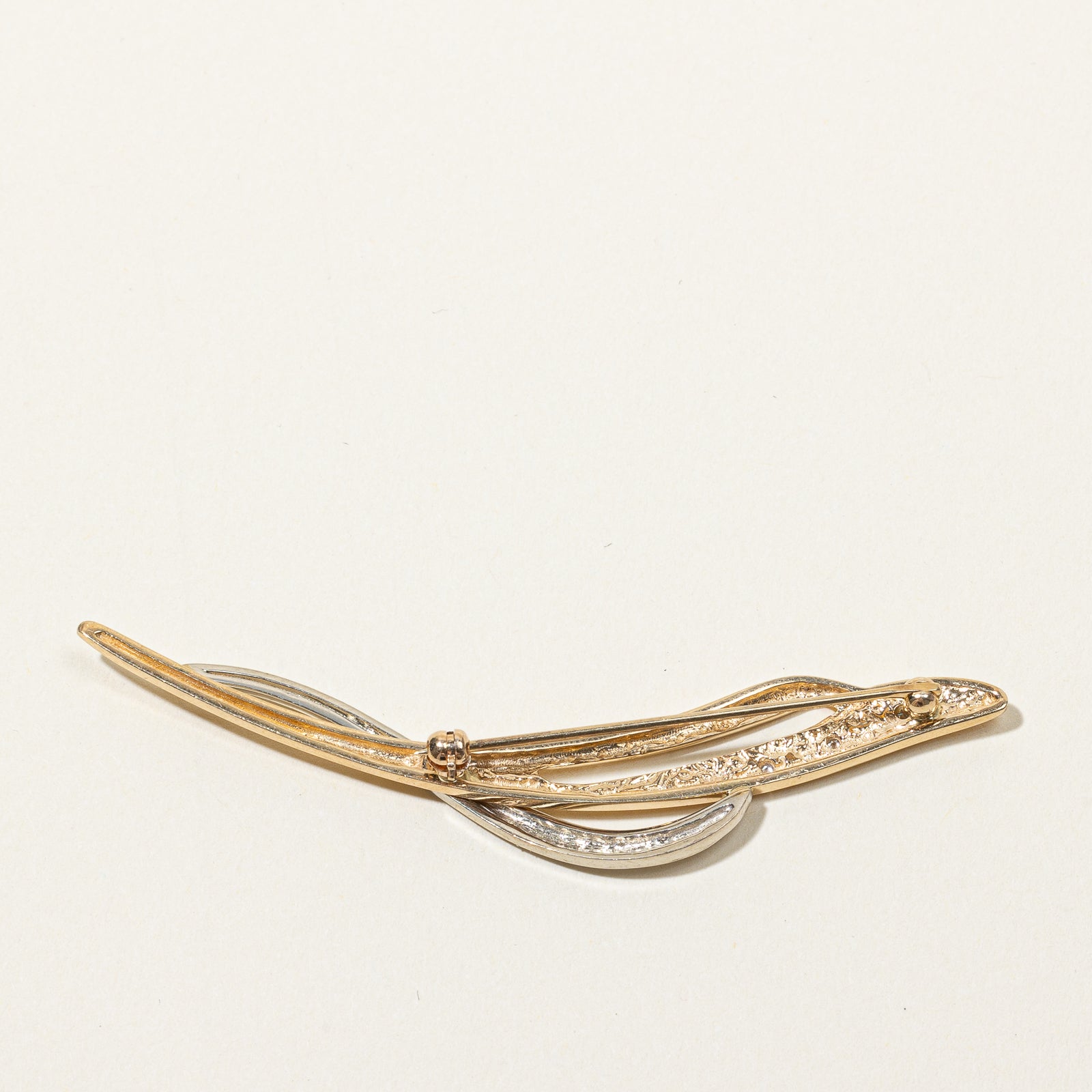 Abstract Two Tone Diamond Brooch - 0.03 Carat Elegant Jewelry for Women | Perfect for Weddings, Parties & Special Occasions