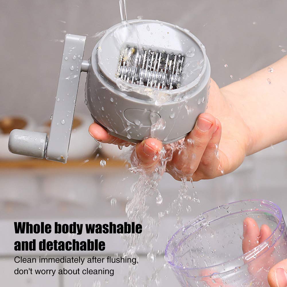 Premium Hand Crank Food Chopper & Nut Grinder - Multi-Function Kitchen Tool for Walnuts, Pecans, Almonds & All Nuts - Perfect for Making Toppings, Salads & Baking Ingredients (Ideal for Home Chefs & Meal Prep)