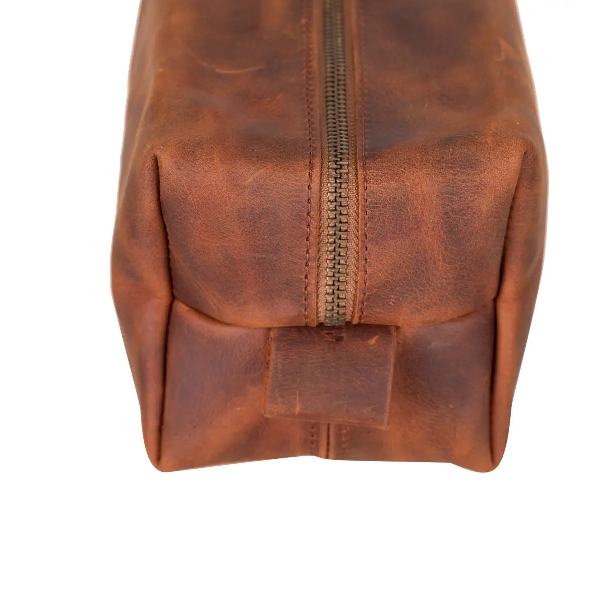 Vintage Distressed Brown Leather Dopp Kit Bag - Travel Toiletry Organizer for Men | Perfect for Gym, Camping & Business Trips