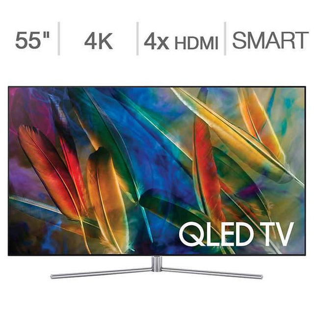 Samsung 55-Inch QN55Q75F QLED 4K UHD Smart TV with HDR, Tizen OS - Perfect for Home Theater, Gaming & Streaming