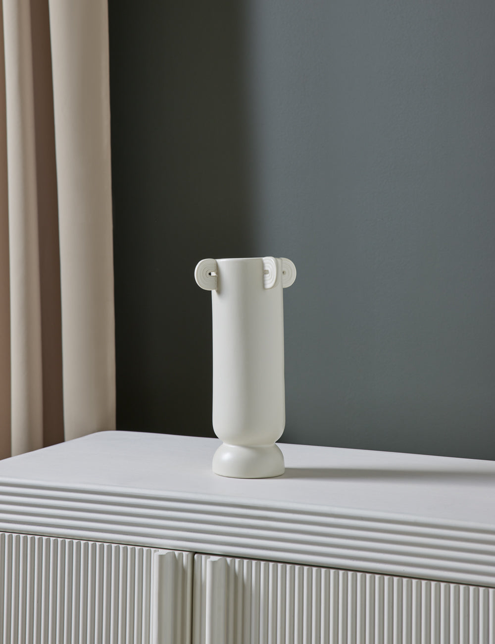 Ferm Living Calli Decorative Vase - Modern Ceramic Home Decor for Living Room, Bedroom & Office - Perfect for Flowers and Interior Design
