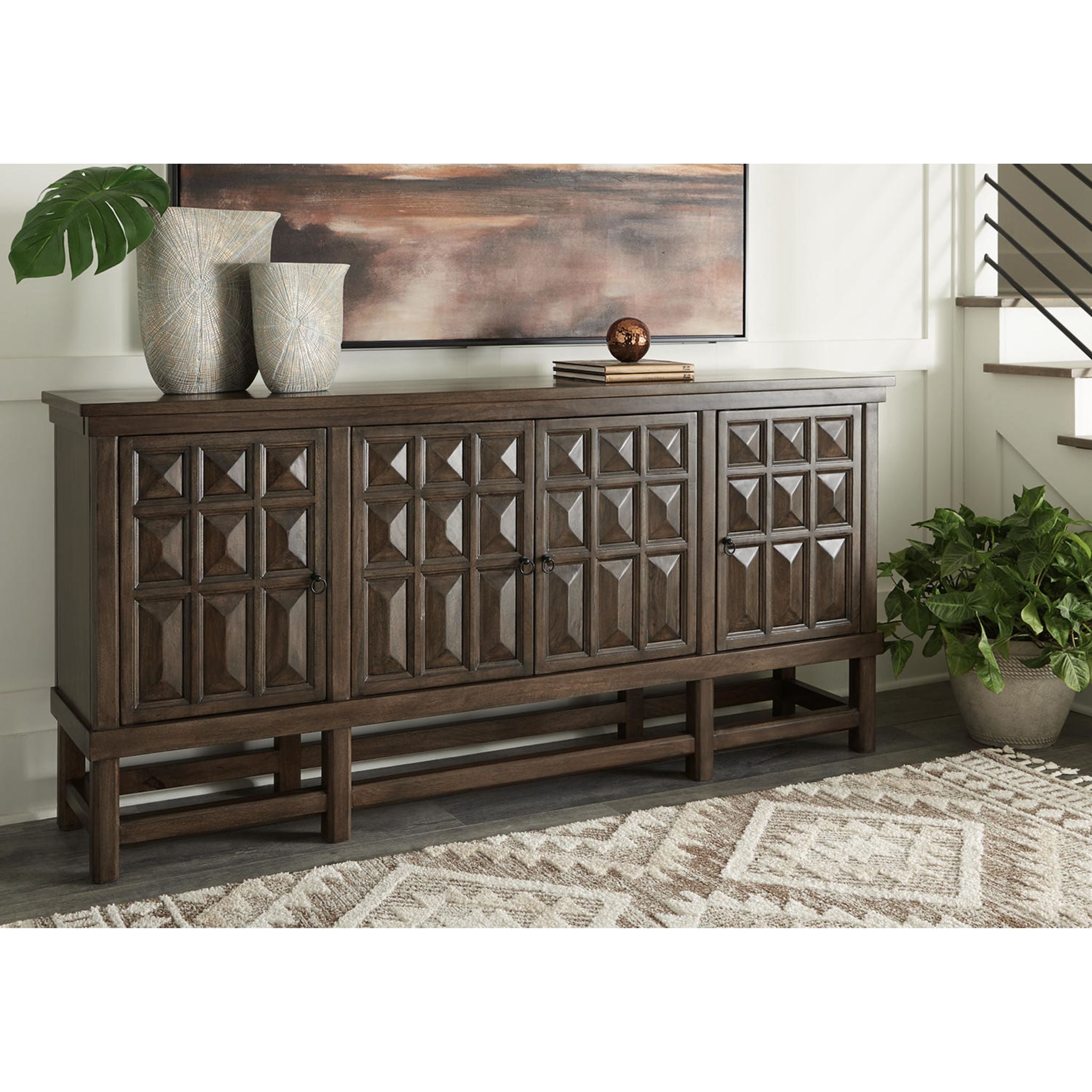 Braunell Accent Cabinet - Brown Wood Side Table for Living Room, Bedroom & Entryway | Stylish Storage Furniture for Home Decor