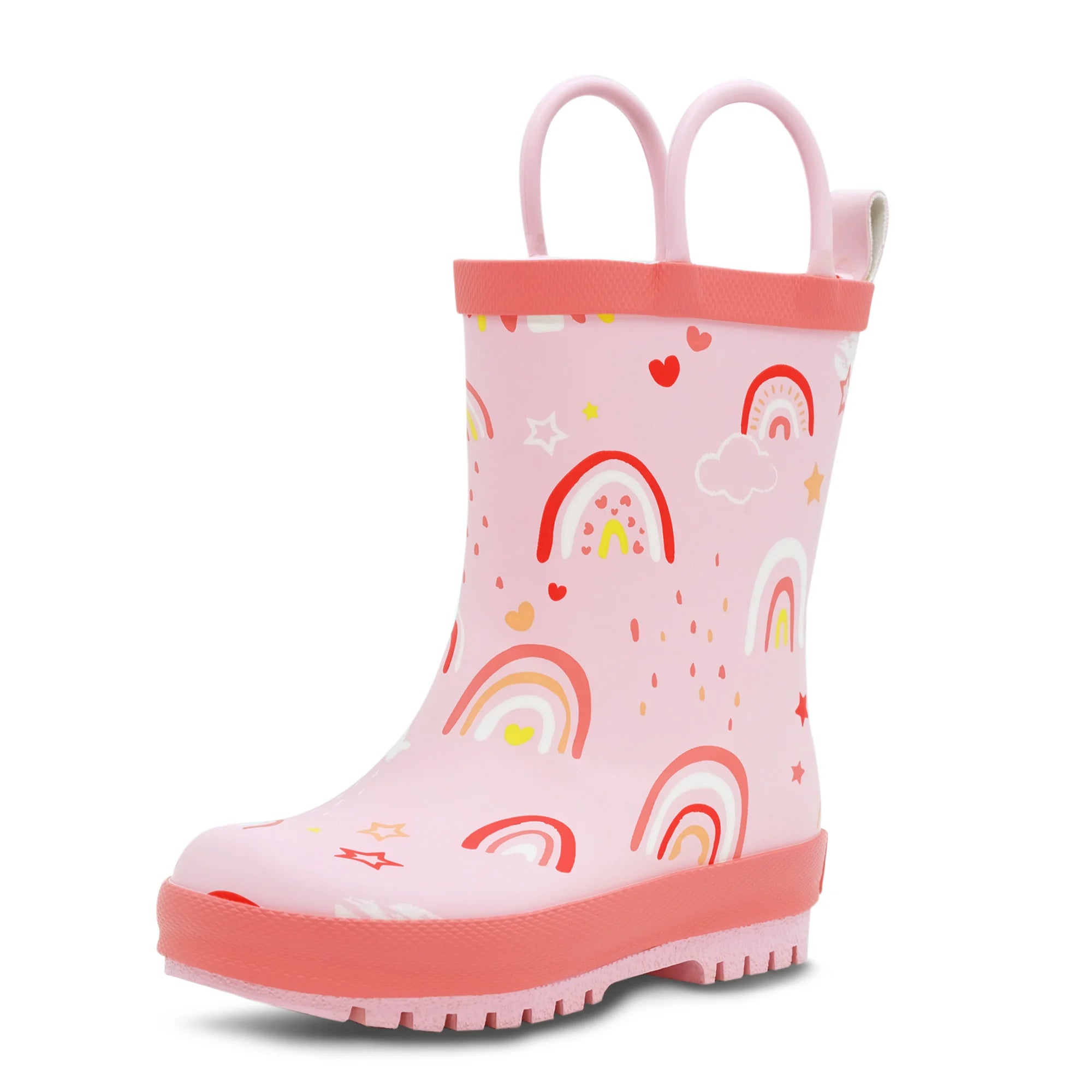 Jan & Jul Pink Rainbow Toddler Rain Boots - Waterproof Kids Rain Shoes for Girls & Boys - Perfect for Puddle Jumping, Outdoor Play & Spring Weather
