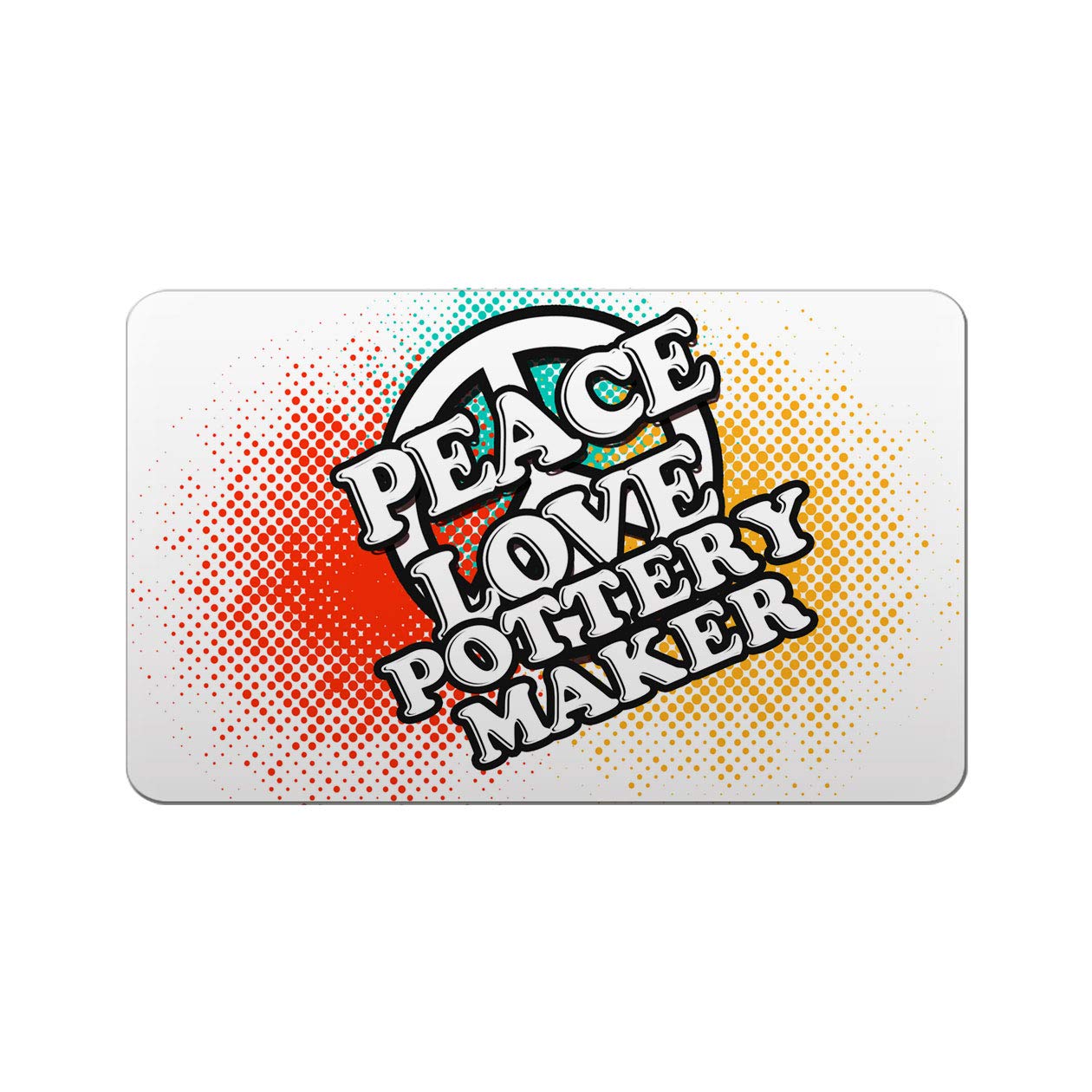 Makoroni - PEACE LOVE POTTERY MAKER 2x3 Inch Funny Novelty Fridge Magnet for Kitchen, Office & Gifts | Humorous Decor for Refrigerators, Lockers & Whiteboards