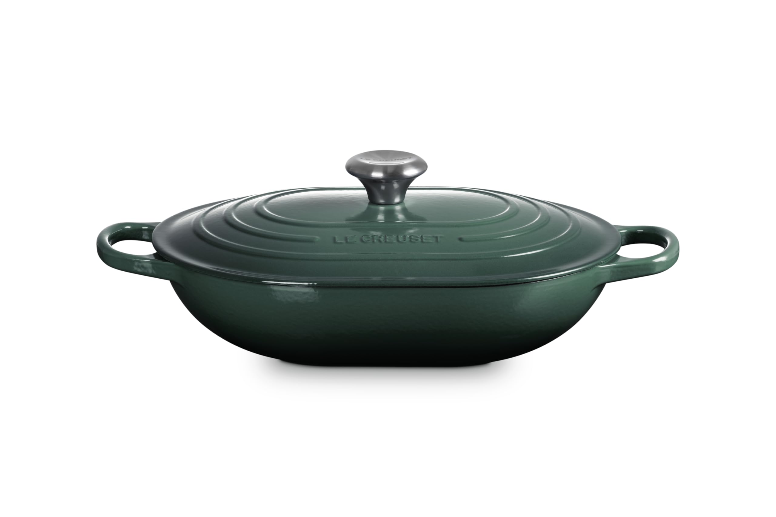 Le Creuset Signature Enameled Cast Iron Oval Casserole with Lid - 3.75 Quart, Artichaut Green - Perfect for Braising, Roasting & Serving Dishes Family Style