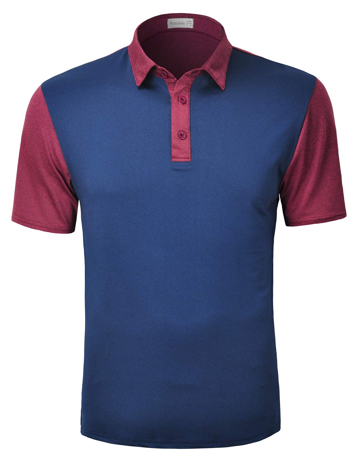 Wancafoke Men's Short Sleeve Polo Shirt - Moisture Wicking Golf Shirt with Collar - Breathable Performance Tee for Casual Wear, Sports & Outdoor Activities