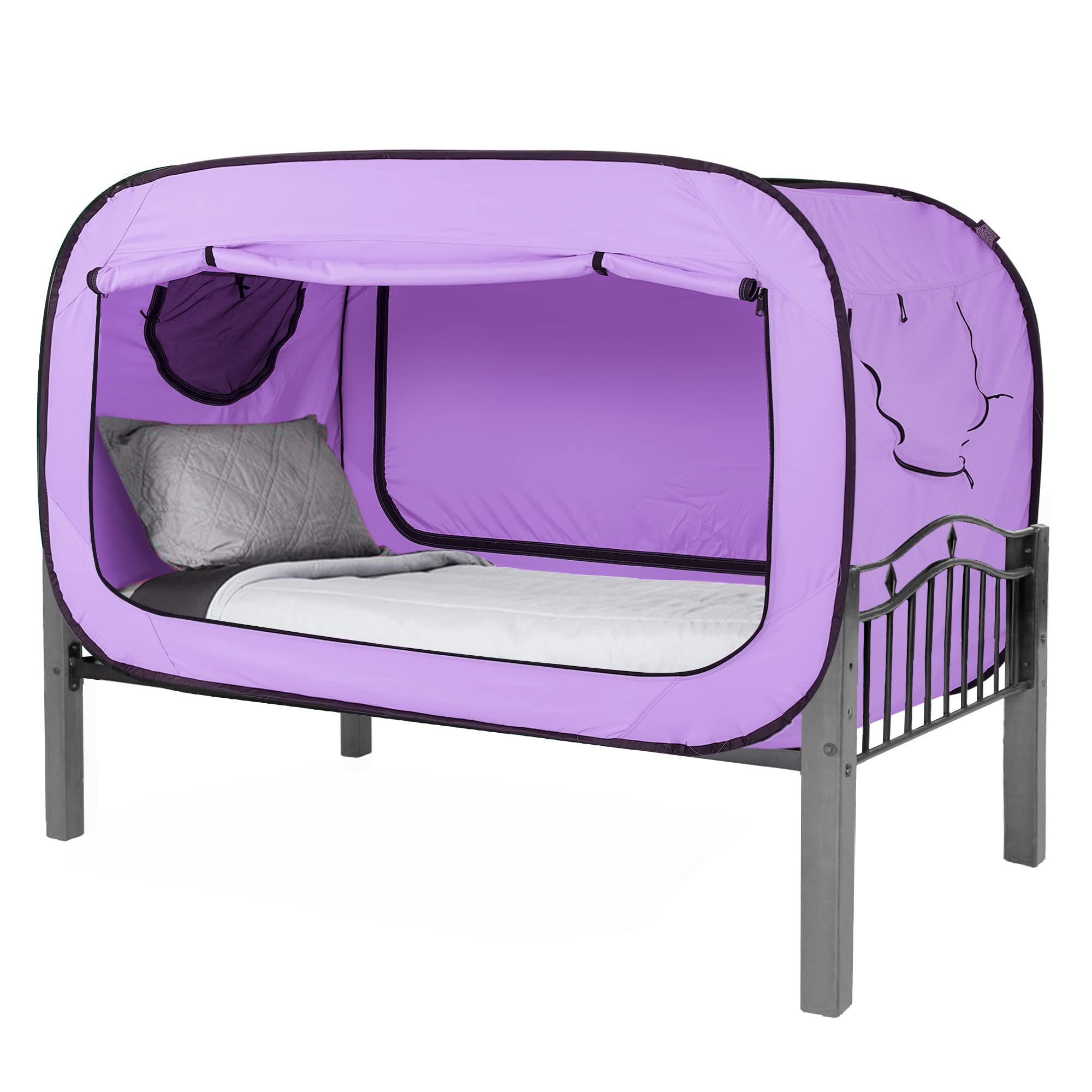 **Portable Bed Tent for Kids & Adults - Breathable Indoor Sleeping Canopy with 2 Doors, Private Dream Space - Perfect for Camping, Reading Nook & Nap Time**