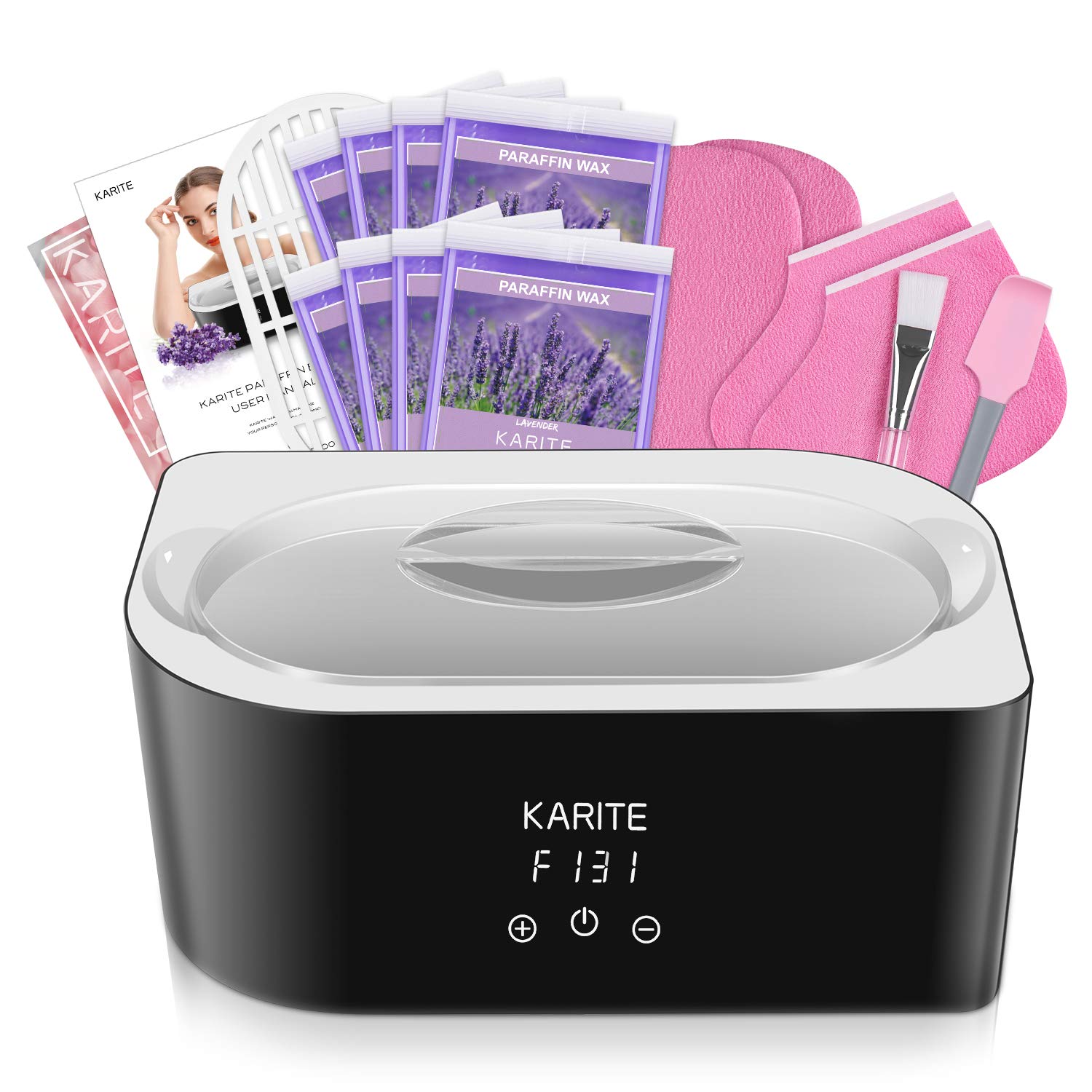 Karite 4000ml Paraffin Wax Bath Warmer Machine for Hands & Feet - Auto Timer & Keep Warm Moisturizing Therapy Kit for Arthritis Pain Relief - Perfect for Home Spa, Nail Salons & Physical Therapy