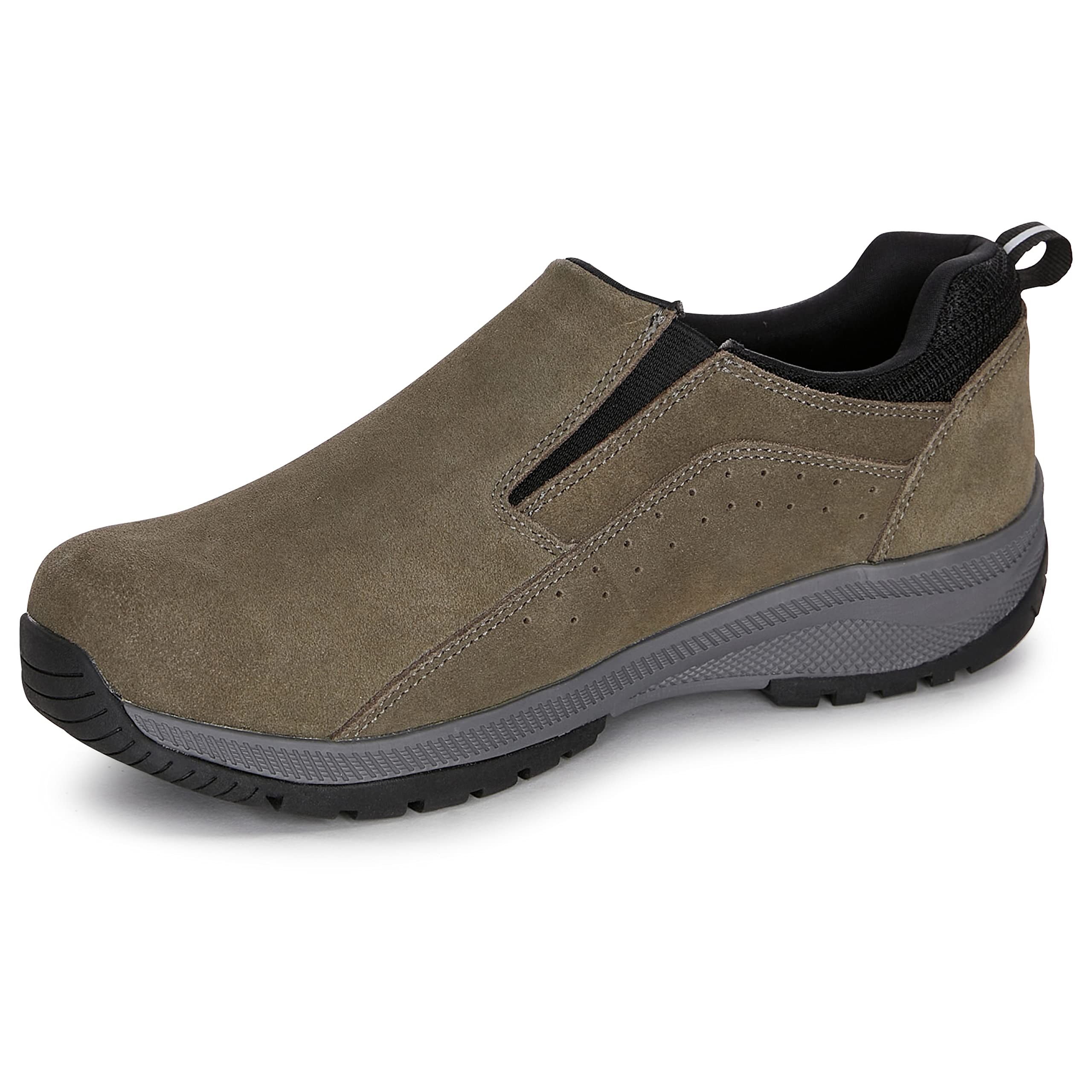 Nevados Men's Butte Slip-Resistant Hiking Boots - Waterproof Suede Laceless Work Shoes for Walking, Hiking & Outdoor Activities - Durable & Long-Lasting Footwear for Men (Ideal for Trail Adventures, Construction Sites & Daily Wear)