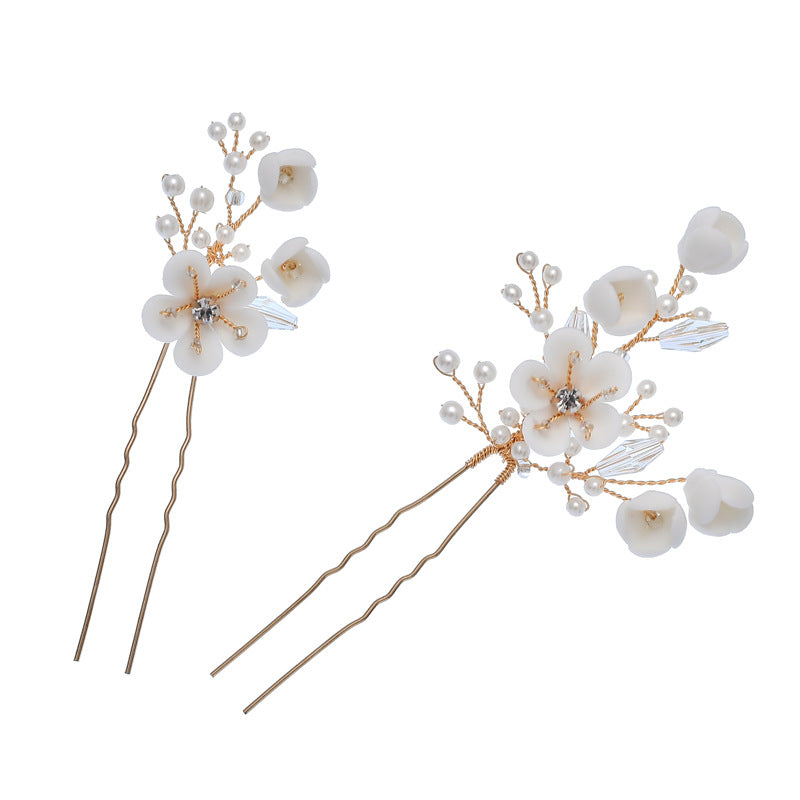 Elegant Bridal Gold Hair Comb & Pin Set (S8204) - Perfect for Weddings, Prom, and Special Occasions - Wholesale Bulk Orders Available