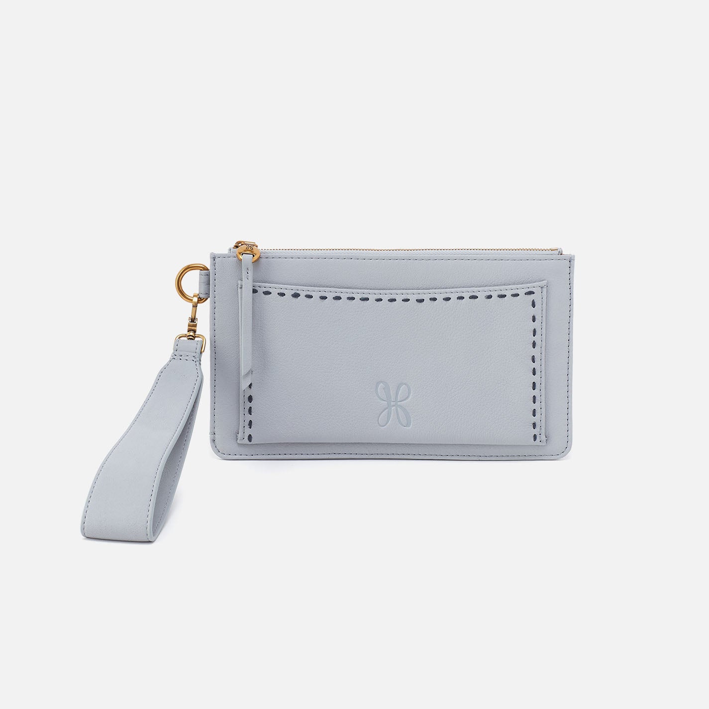 Hart Pebbled Leather Wristlet - Blue Pearl Crossbody Wallet for Women | Perfect for Everyday Use, Shopping & Travel