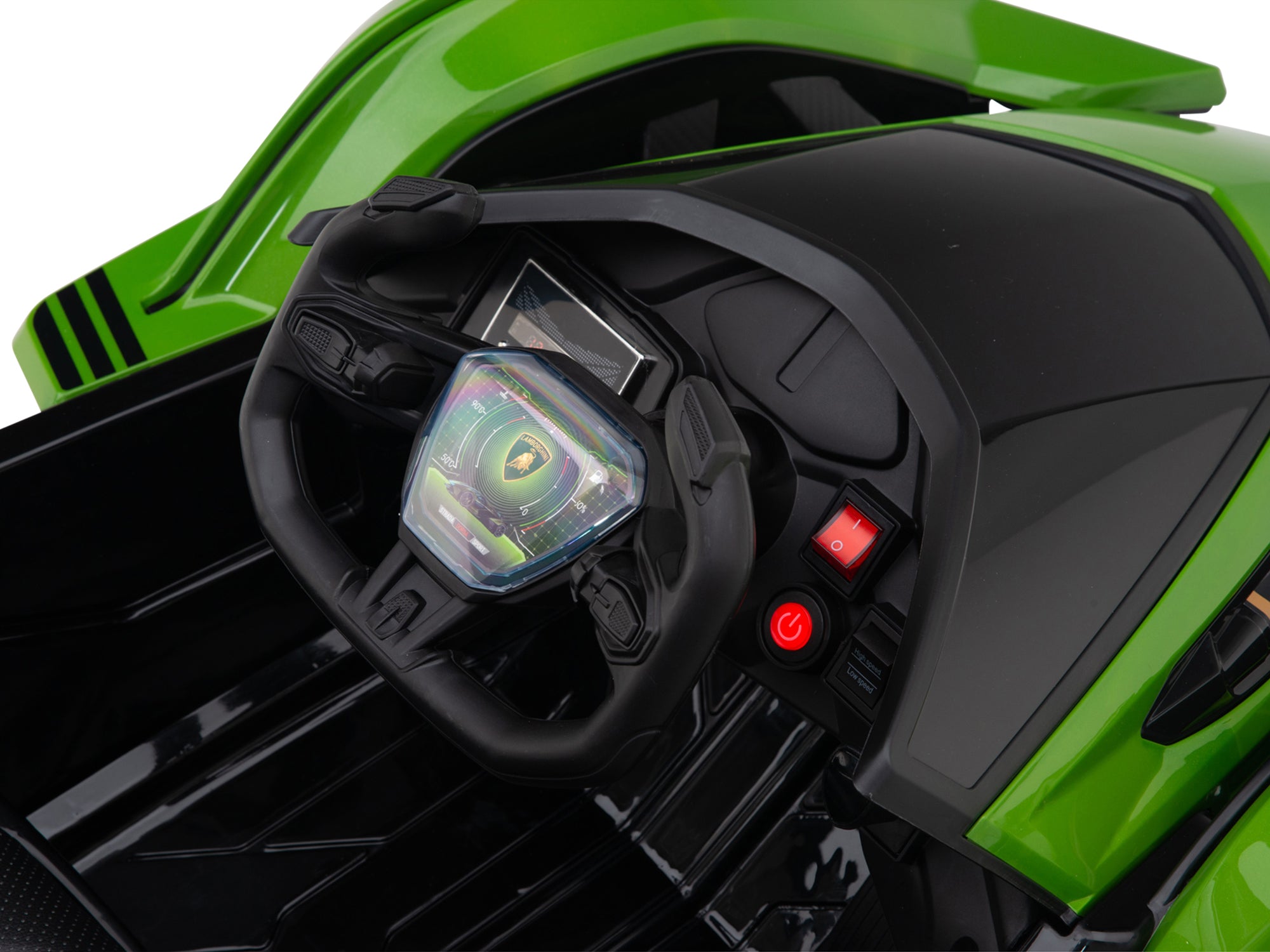 Lamborghini V12 Vision GT Kids Electric Ride-On Car with Remote Control - Green | 12V Battery-Powered Toy Vehicle for Boys & Girls | Outdoor & Indoor Play, Birthday Gift Idea