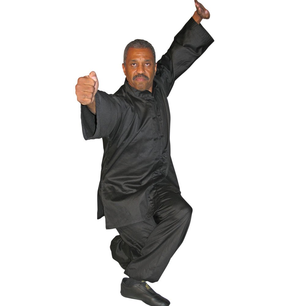 Premium Kung Fu Uniform - 50/50 Cotton Blend All Black Martial Arts Suit for Training & Tai Chi | Tiger Claw Style