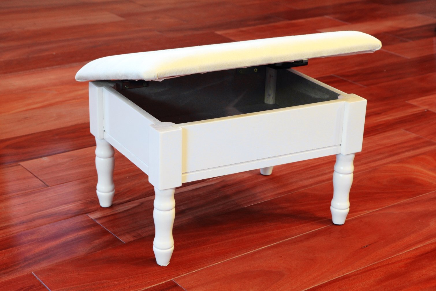 Frenchi Storage Footstool - White for Living Room & Bedroom