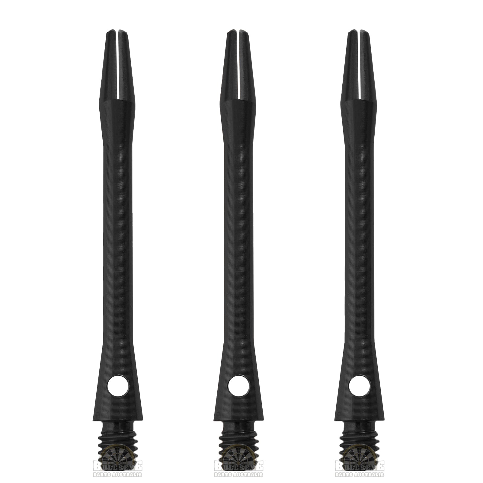 DESIGNA Aluminum Dart Shafts - Medium Black 47mm for Professional & Casual Dart Games | Perfect for Bars, Home Use & Tournaments