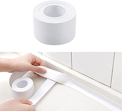 OWSEN InnWiz Mold Sealer - PVC Waterproof Self-Adhesive Caulk Strip Tape for Bathroom, Kitchen & Window Sealing (1 Roll) - Perfect for Shower Doors, Sink Edges & Tile Gaps