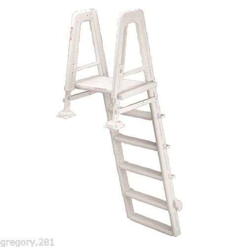 Ocean Blue 400900OB Outdoor Safety Ladder - Heavy Duty Pool Ladder with Anti-Slip Steps for Inground Pools, Spas & Hot Tubs | Durable Rust-Resistant Design for Backyard, Swimming Pool Safety & Easy Exit