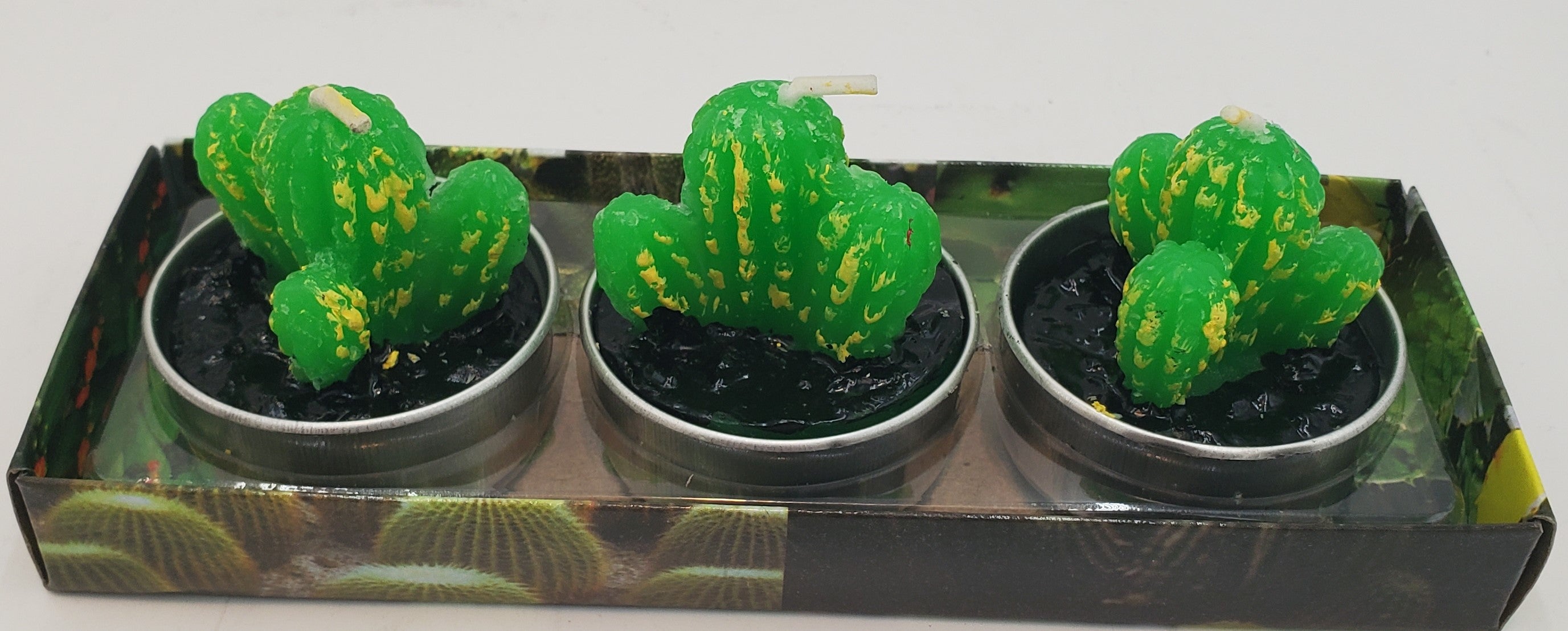 3PC Mini Cactus Candle Set - Small Decorative Candles for Home, Wedding, Party Decor - Perfect for Table Centerpieces, Bathroom & Bedroom Aromatherapy