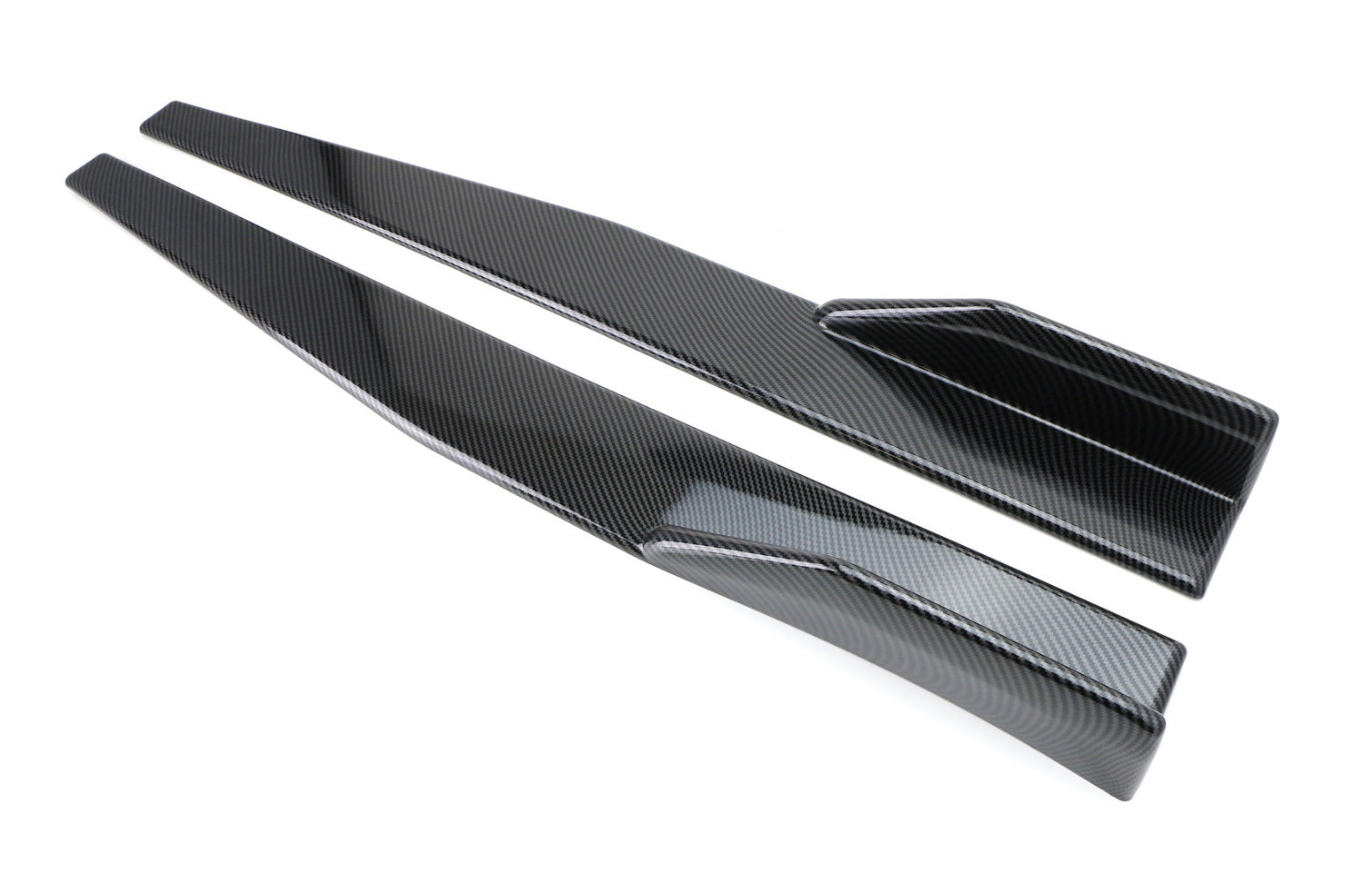 Premium Carbon Fiber Universal Rear Side Skirt Winglets Diffusers - Extra Long Left/Right Design for Enhanced Aerodynamics & Style | Perfect for Sports Cars, Tuner Vehicles & Performance Upgrades